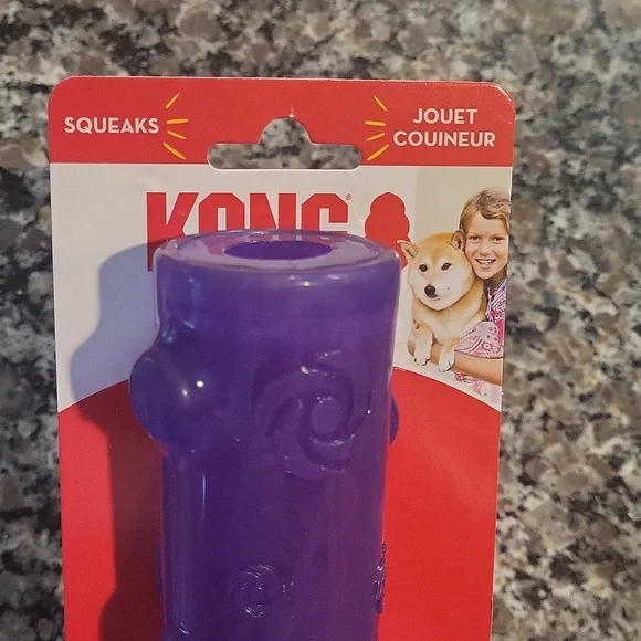 KONG Squeezz Stick Fetch Dog Toy - Purple - Large new w tag play fetch - Picture 2 of 9